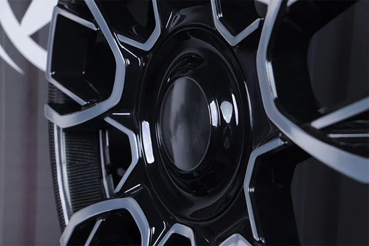 Olim Cd26 Modular 2pc 6061 T6 Carbon Fiber Lip Glossy Black Diamond Cut Surface On Rolls Royce