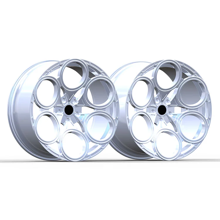 Glanzend zilveren gesmede wielen voor Lamborghini URUS